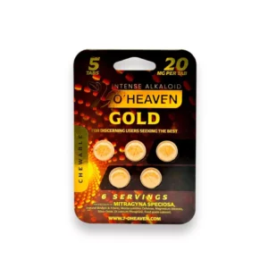 7 O’Heaven Gold 7OH Kratom Extract Tablets 100mg- 5ct (20mg/tab)